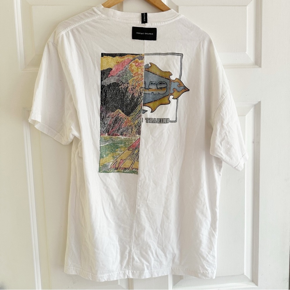 Strateas Carlucci Carbon White Graphic‎ Tee Co-exist Nature Size Mens Medium
